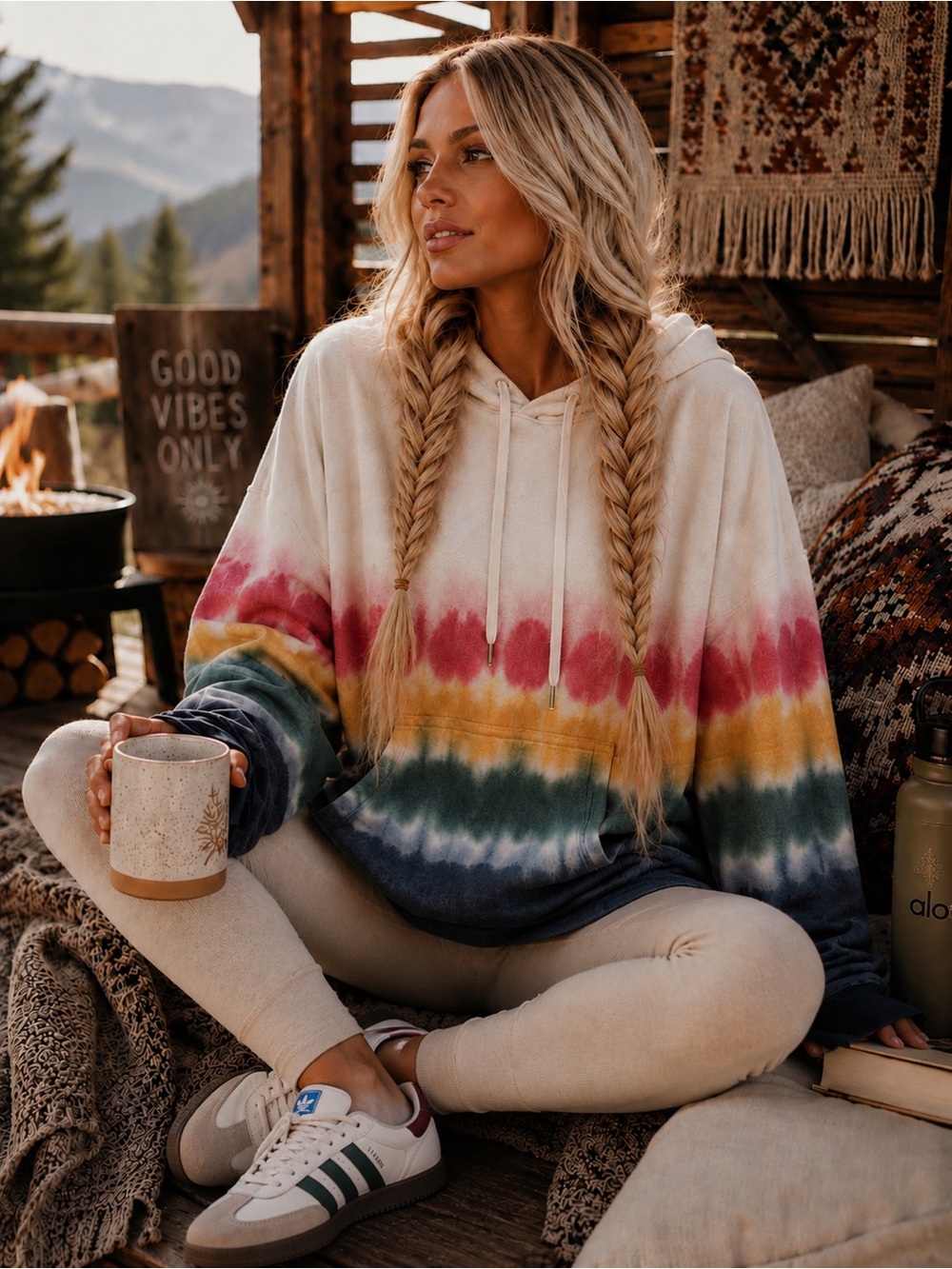 NWT Feat Blanket Blend Hoodie In Sunset Lover